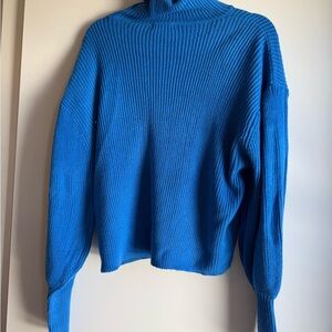 Boohoo Vibrant Blue Turtleneck Sweater